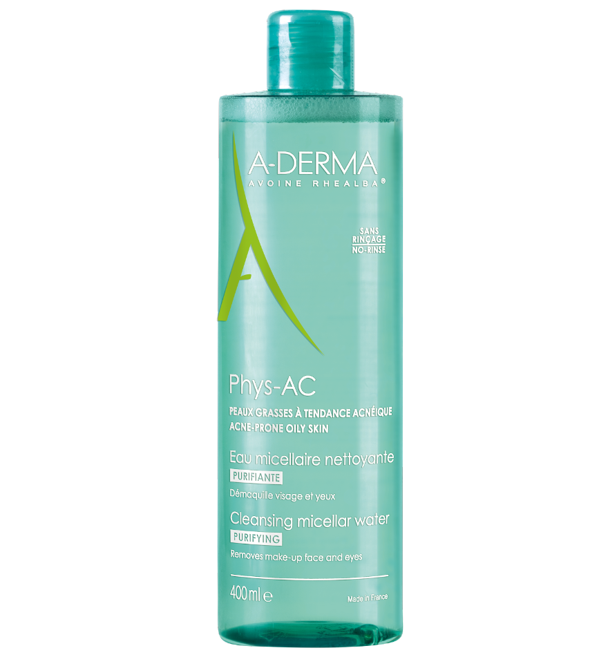 A-Derma Micellar Water Καθαρισμού Phys-Ac Purifying για Λιπαρές Επιδερμίδες 400ml