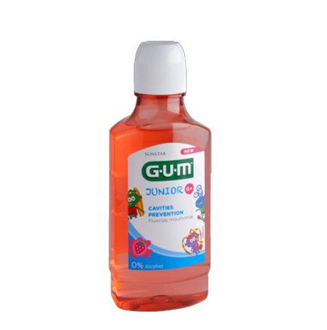 GUM Στοματικό Διάλυμα Junior 300ml με Γεύση Φράουλα για 6+ χρονών