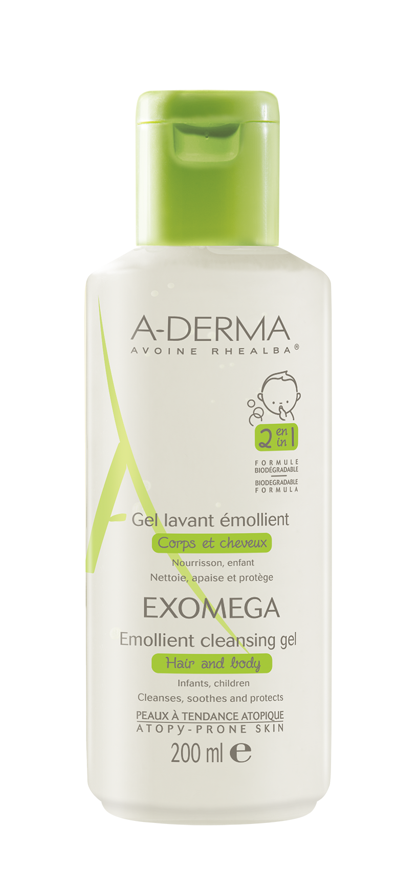 A-Derma Exomega Emollient Cleansing Gel για Ατοπικό Δέρμα 200ml