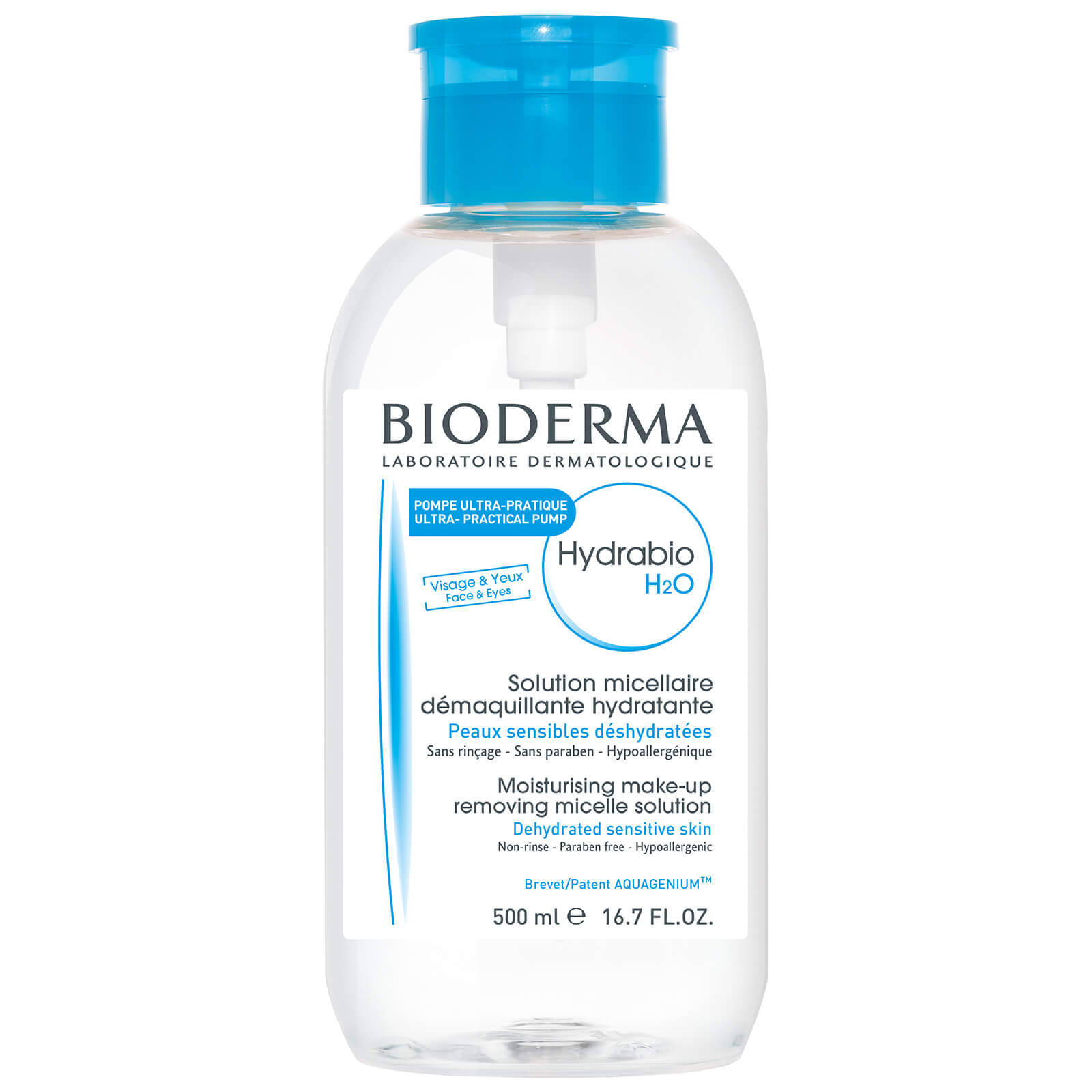 BIODERMA HYDRABIO H2O 500ML REVERSED PUMP