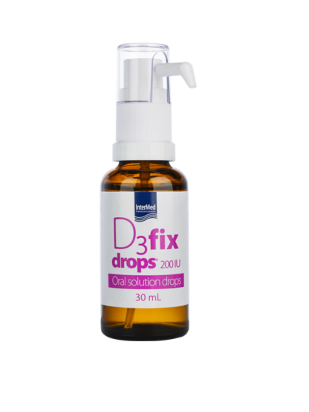 Intermed D3 Fix Drops Βιταμίνη για Ανοσοποιητικό 200iu 30ml