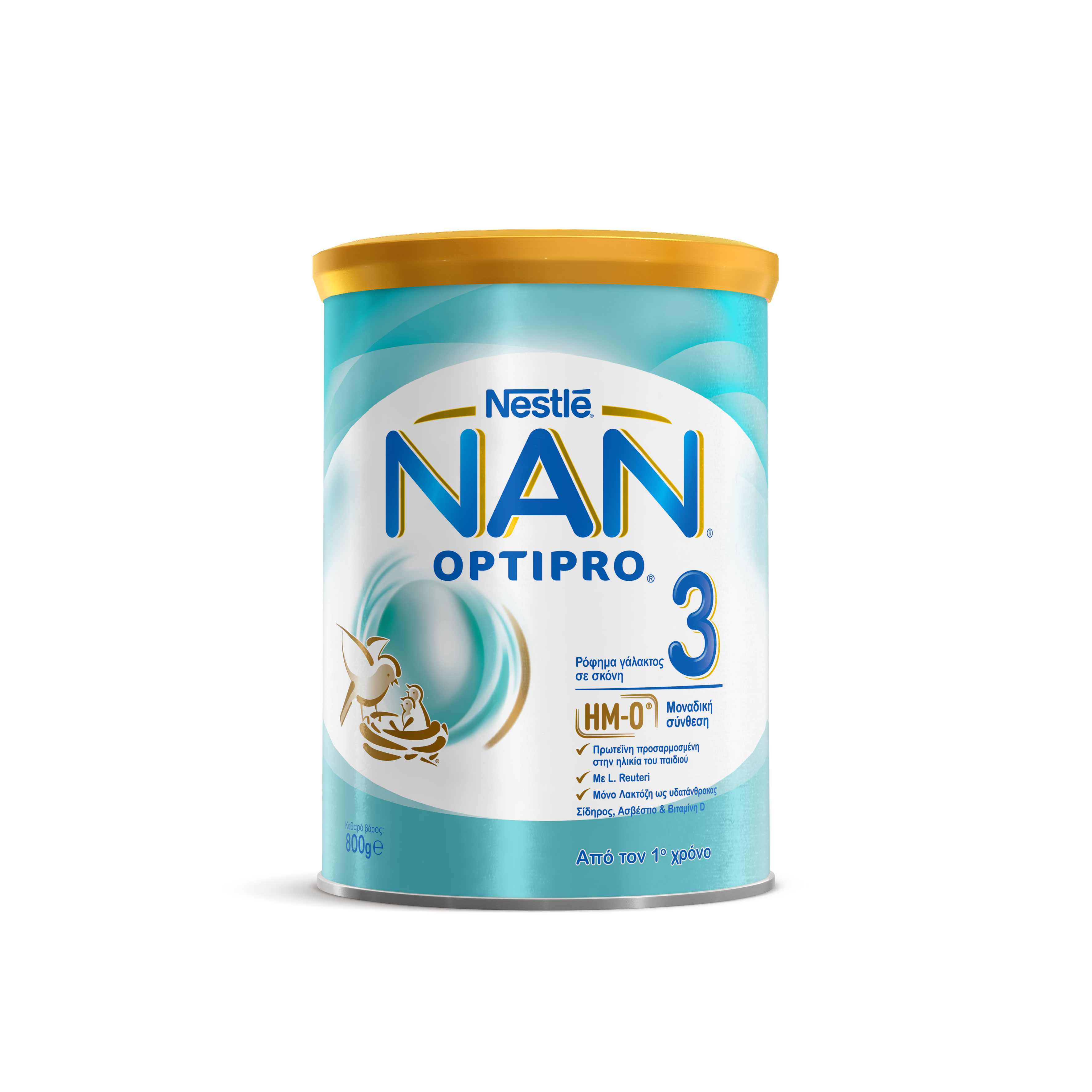 Nestle Γάλα σε Σκόνη Nan Optipro 3 12m+ 800gr