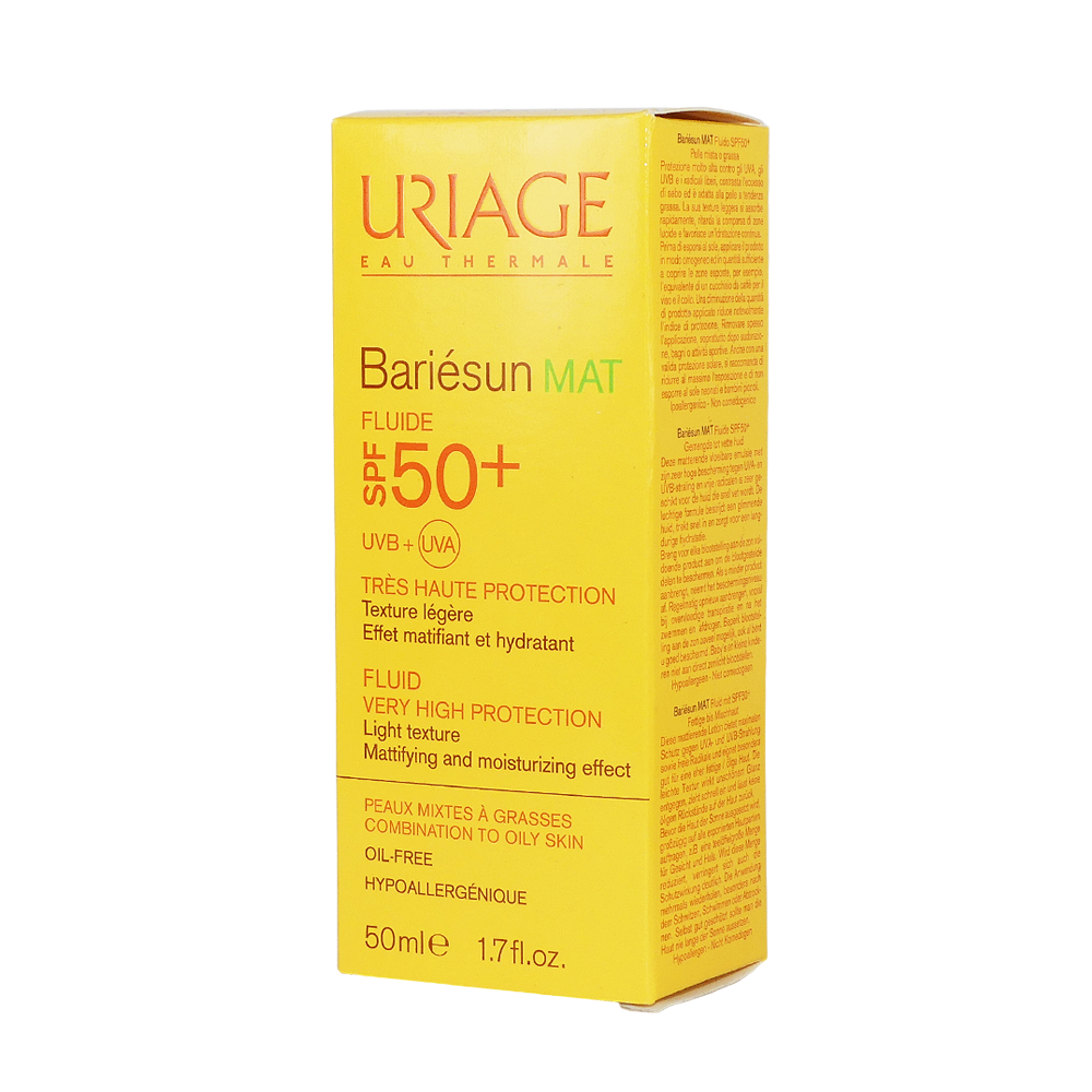 Uriage Bariesun Mat Fluid Αδιάβροχη Αντηλιακή Λοσιόν Προσώπου SPF50 50ml