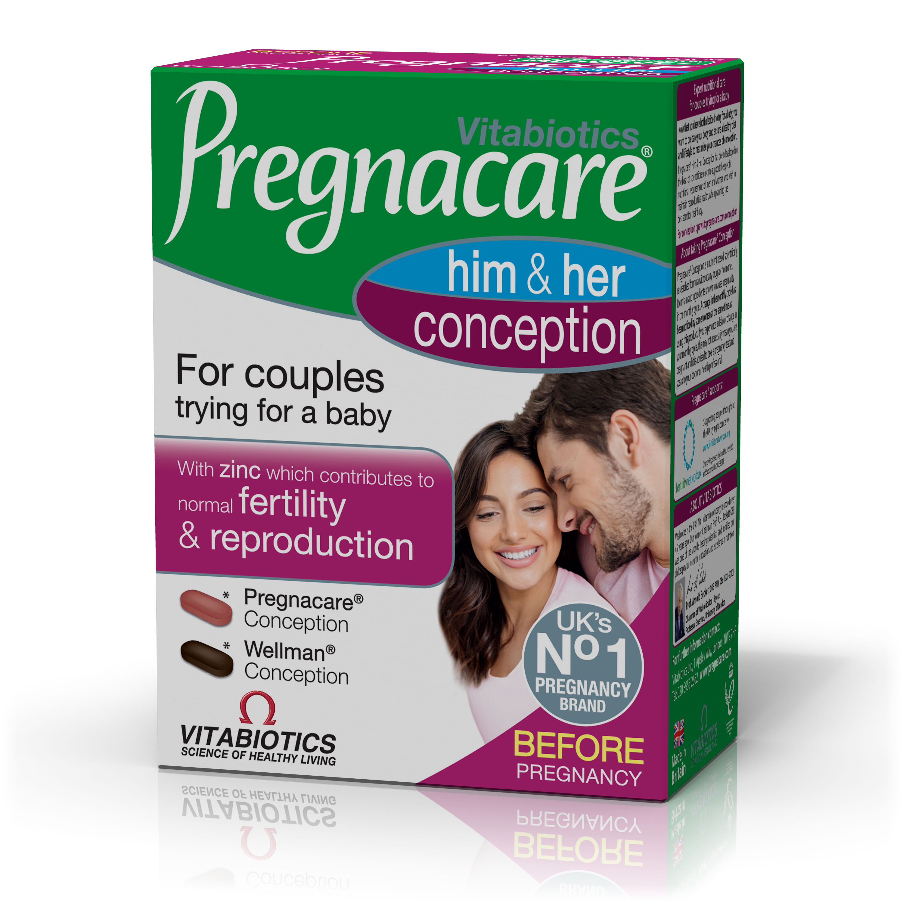 Vitabiotics Pregnacare His & Her Conception Dual Pack 2 x 30 ταμπλέτες