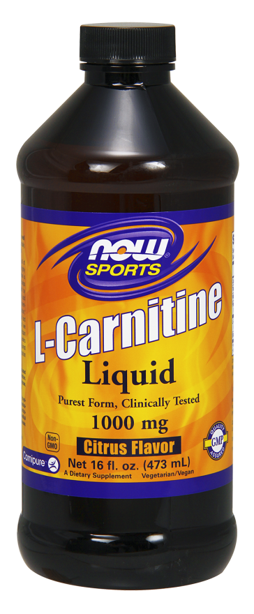 NOW SPORTS L-CARNITINE LIQUID 1000MG - CITRUS 16 O