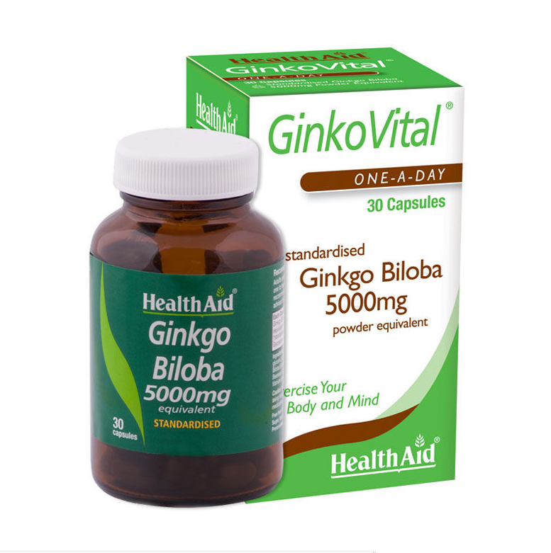 Health Aid Ginkgo Biloba 5000mg 30 κάψουλες