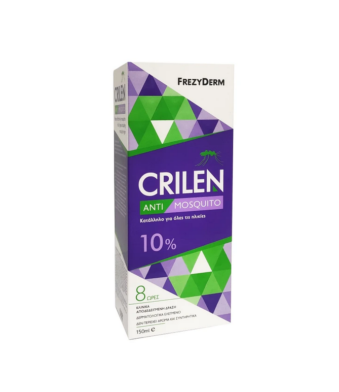 Frezyderm Crilen Anti Mosquito 10% Άοσμο Εντομοαπωθητικό Γαλάκτωμα Κατάλληλο για Παιδιά 150ml