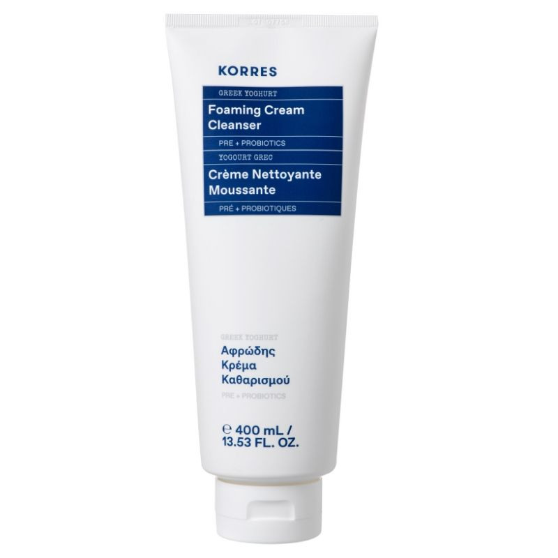 Korres Foaming Cream Cleanser Greek Yoghurt Αφρός Καθαρισμού Ελληνικό Γιαούρτι 400ml