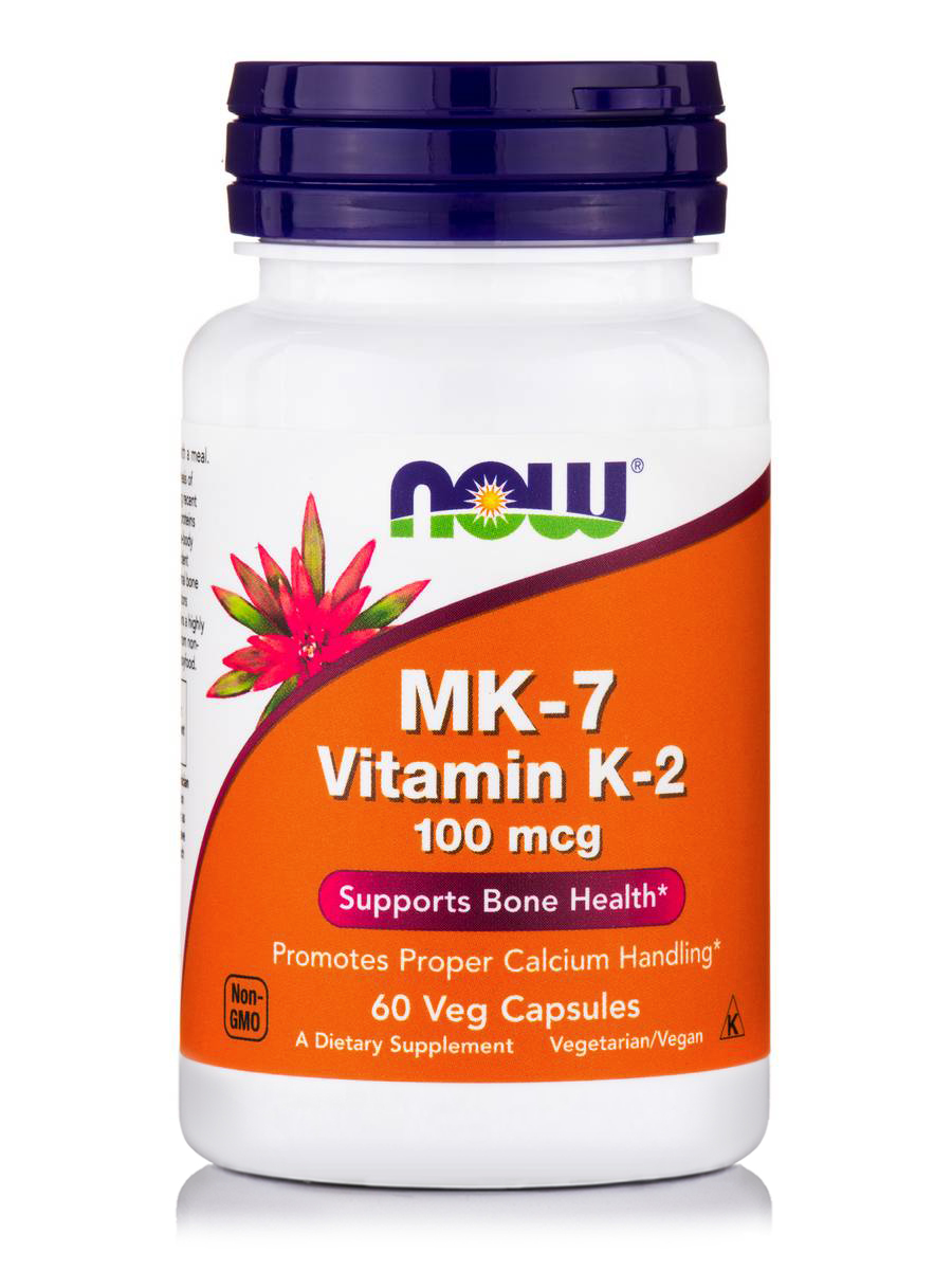 Now Foods MK-7 Vitamin K-2 Βιταμίνη 100mcg 60 φυτικές κάψουλες