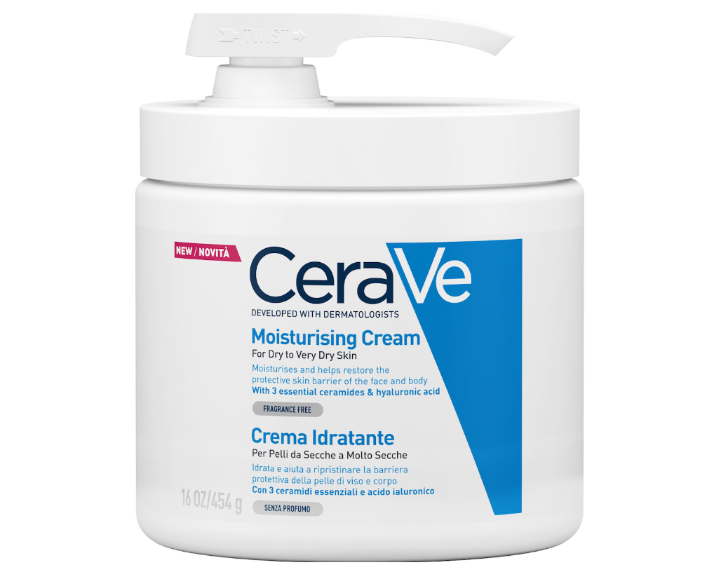 CeraVe Moisturising Pump Ενυδατική Κρέμα Σώματος με Υαλουρονικό Οξύ για Ξηρές Επιδερμίδες 454gr