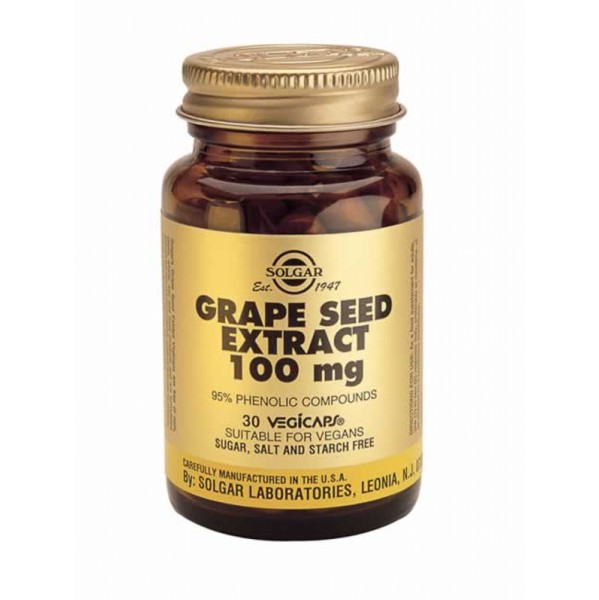 Solgar Grape Seed Extract Phytonutrient Antioxidant Protection 30veg caps