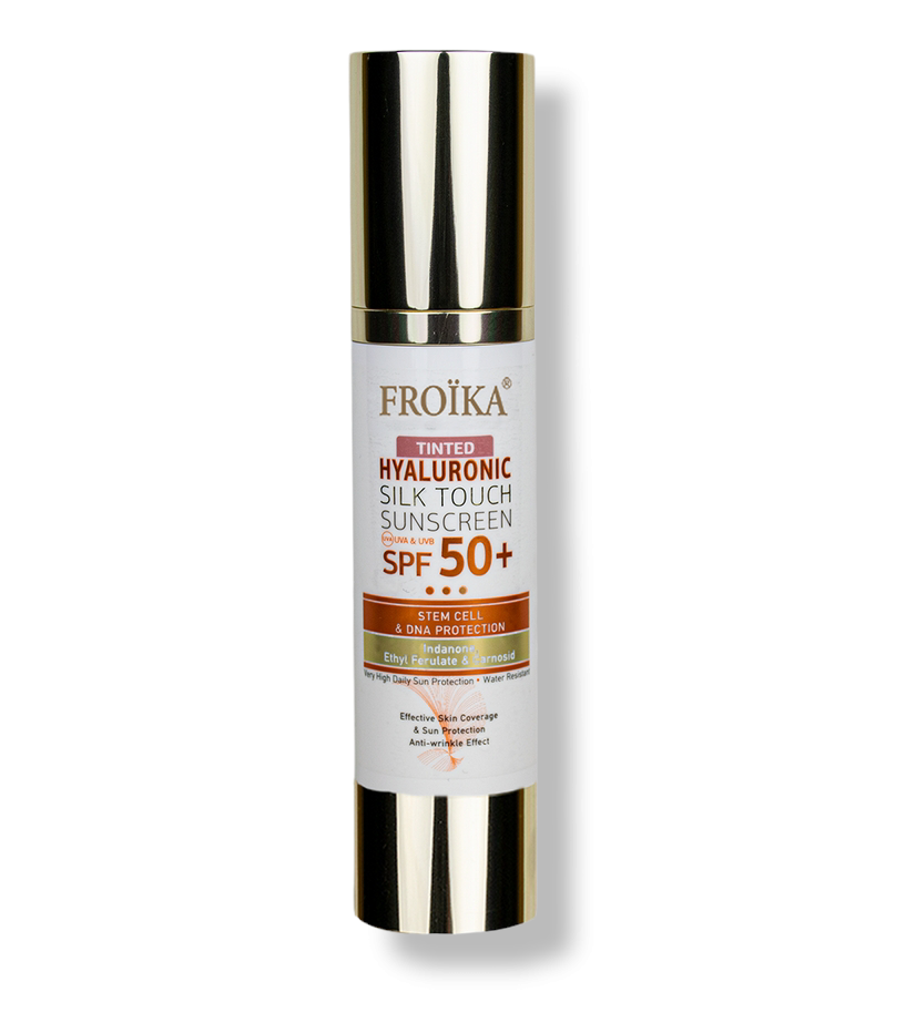 Froika Hyaluronic SilkTouch Sunscreen Tinted Αδιάβροχη Αντηλιακή Κρέμα Προσώπου SPF50 με Χρώμα 50ml