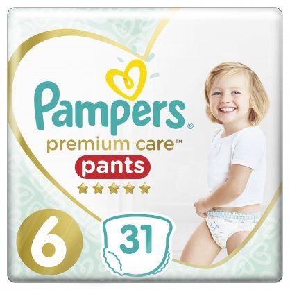 Pampers Premium Care Pants Πάνες Βρακάκι No. 6 για 15+kg 31τμχ