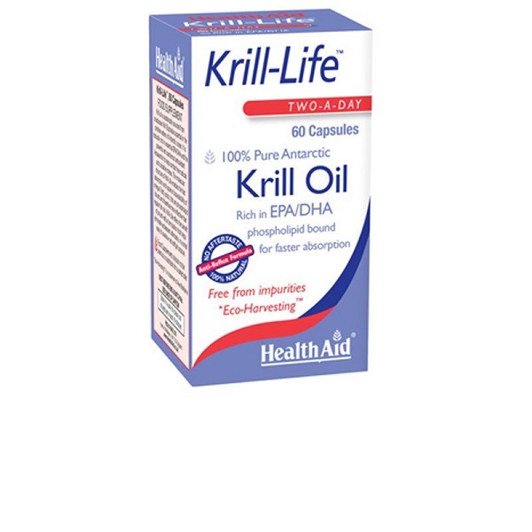 Health Aid Krill Life Two A Day Krill Oil Κατάλληλο για Παιδιά 60 κάψουλες