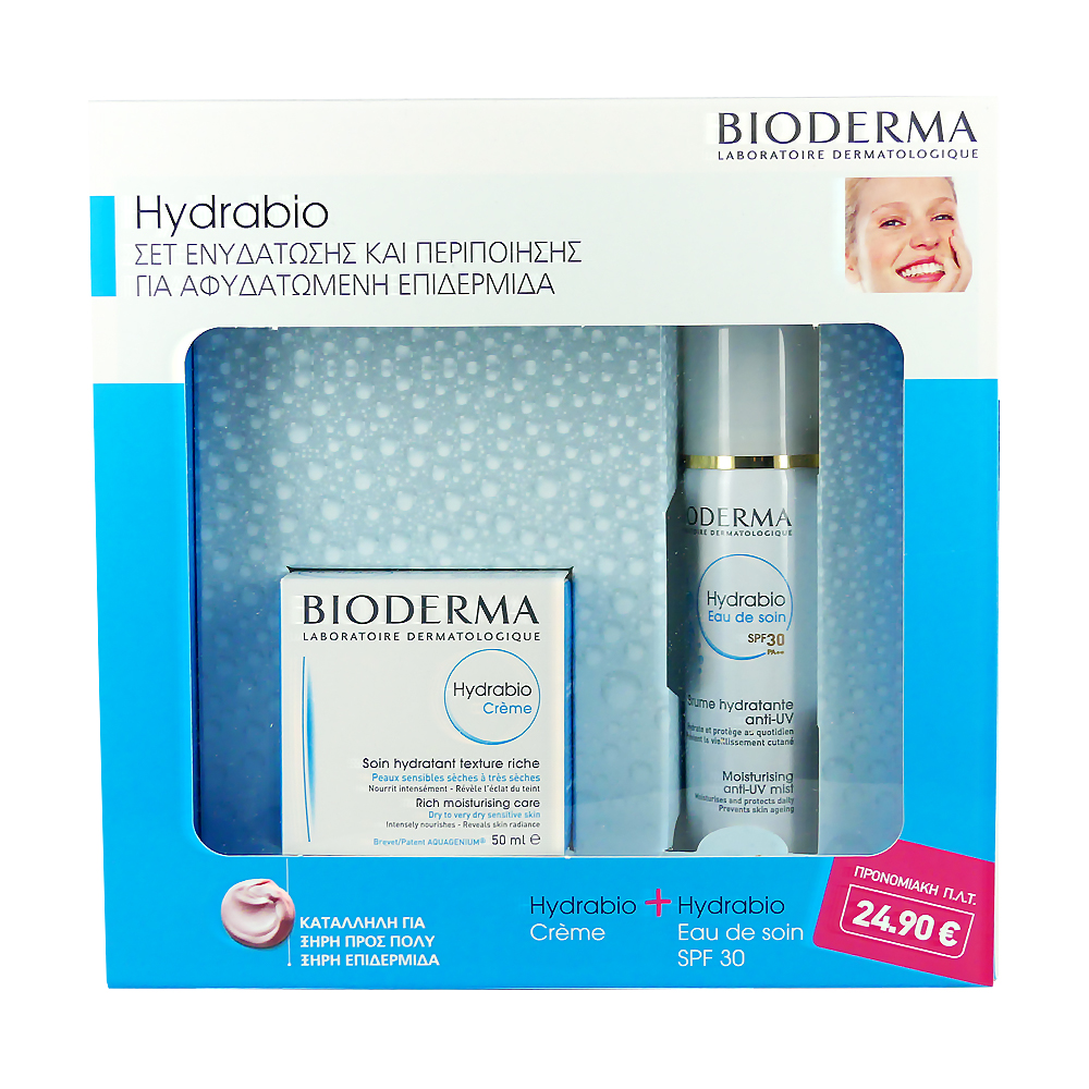 PBIODERMA HYDRABIO CREME 40ML +EAU DE SOIN SPRAY SPF30