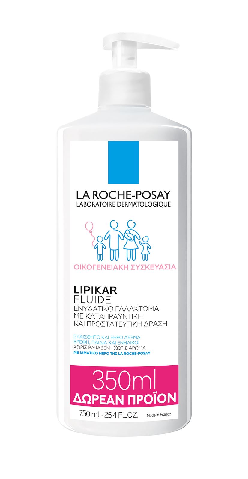 La Roche Posay Lipikar Fluide Ενυδατική Κρέμα Ανάπλασης Σώματος για Ευαίσθητες Επιδερμίδες 750ml