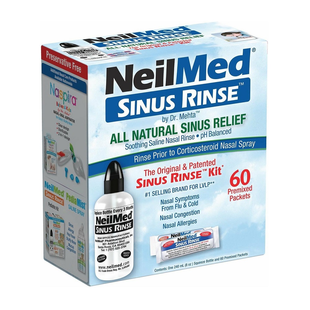 NeilMed The Original Sinus Rinse Kit Σύστημα Ρινικών Πλύσεων 60sachets