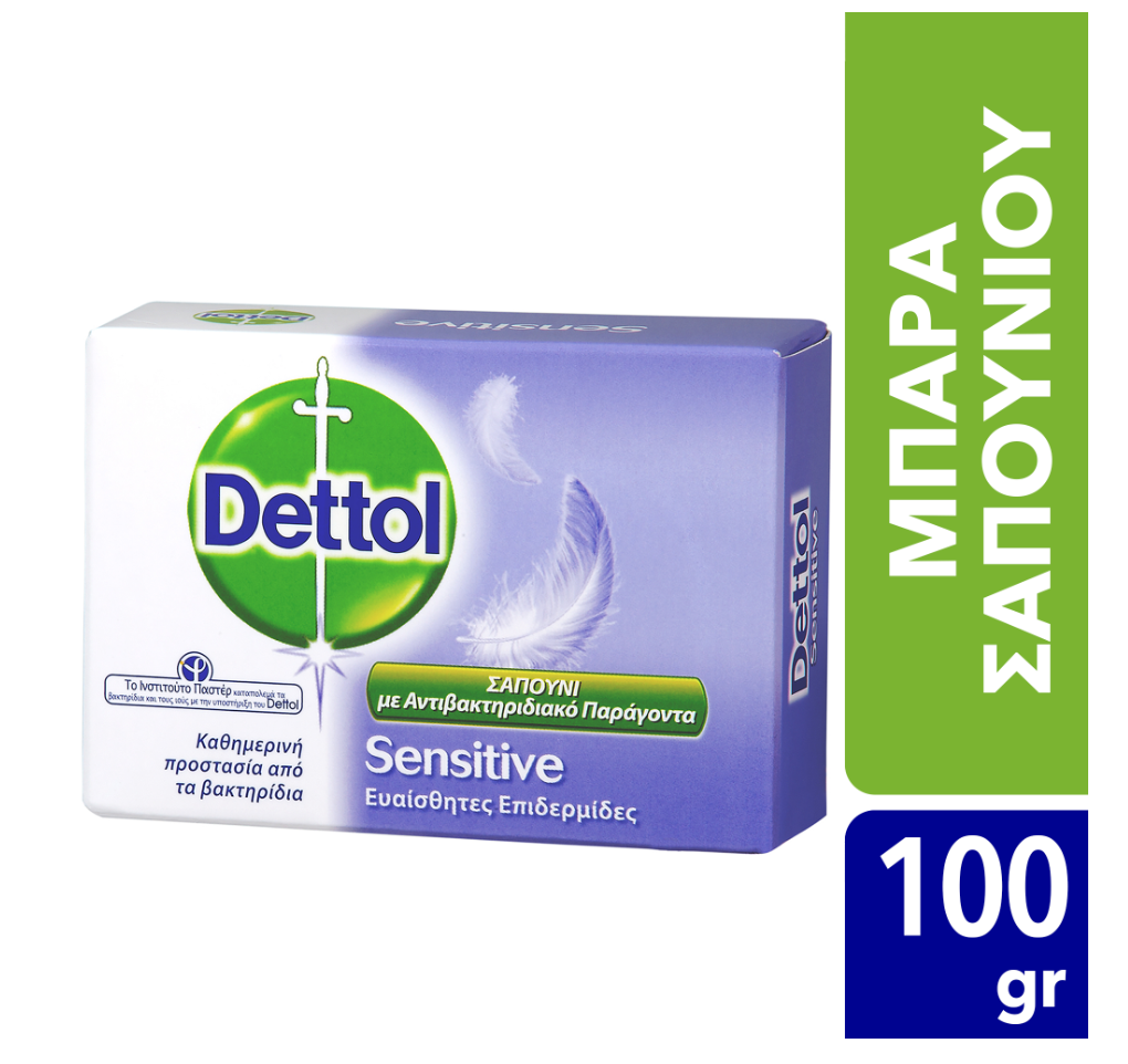 DETTOL SOAP SENSITIVE  ΕΥΑΙΣΘ. ΕΠΙΔΕΡΜΙΔΕΣ  100 GR