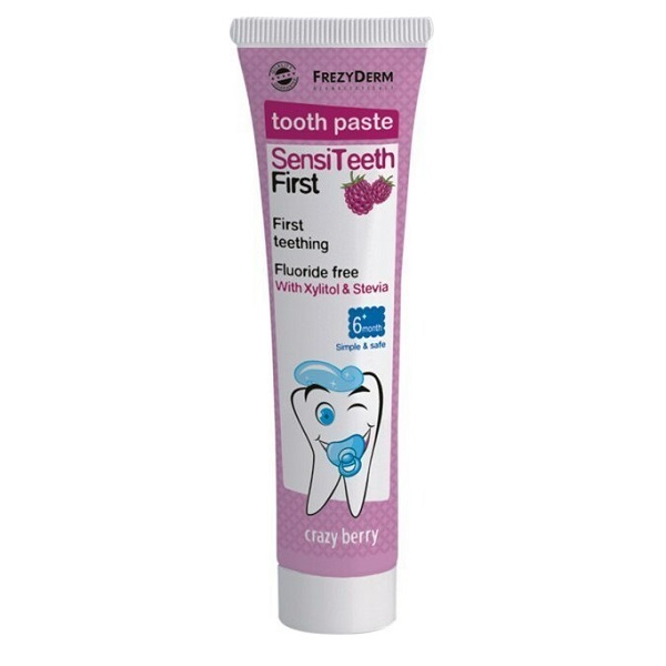 Frezyderm SensiTeeth First Toothpaste 6m+ Οδοντόκρεμα με Γεύση Crazy Berry για 40ml