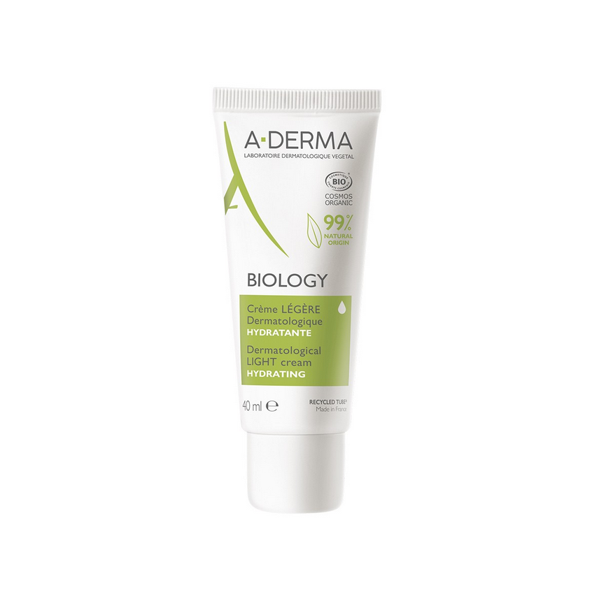 A-Derma Biology Dermatological Light Cream Hydrating Biology Light 24ωρη Κρέμα Προσώπου Ημέρας για Ενυδάτωση 40ml