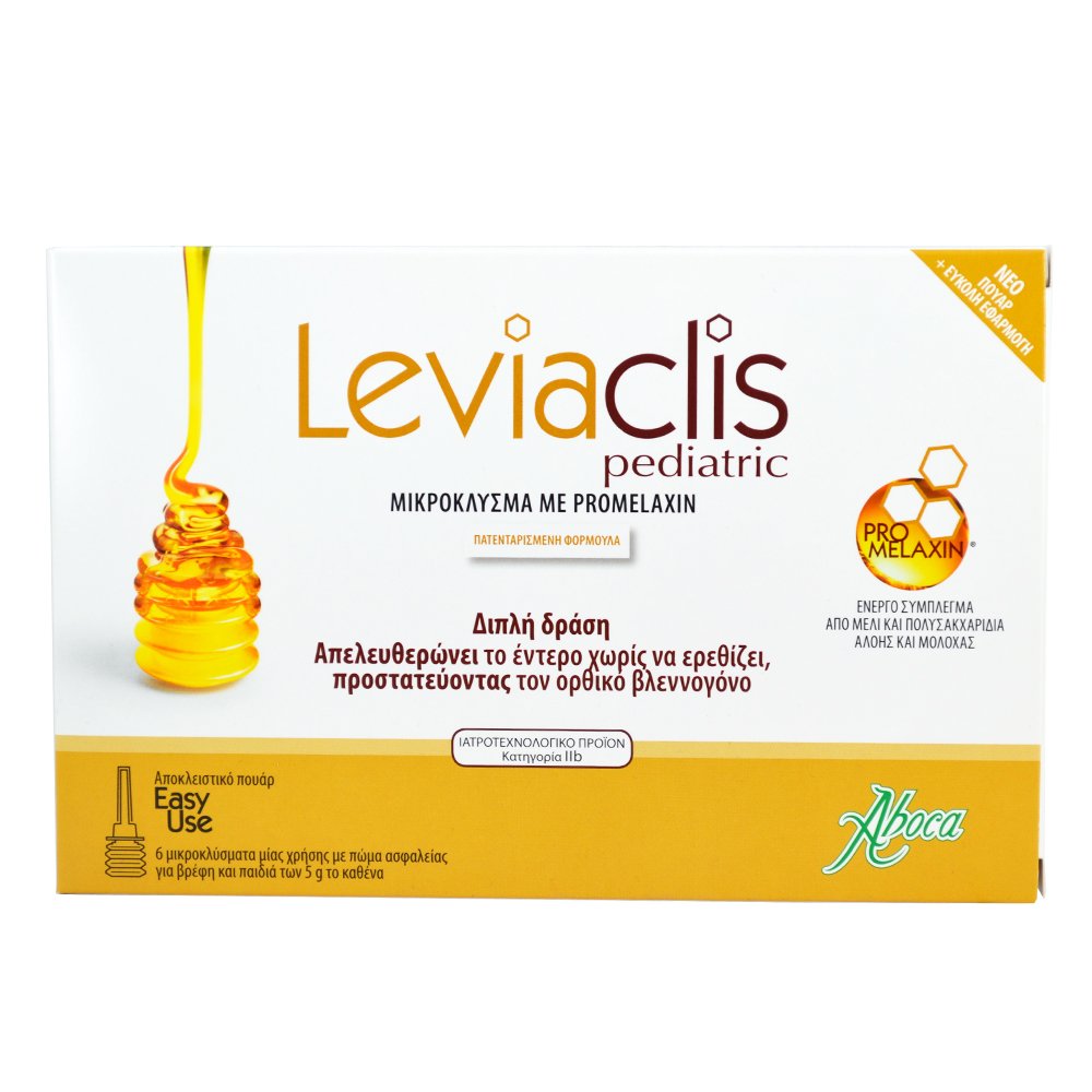 Aboca Leviaclis Pediatric Υπόθετα με Promelaxin για Παιδιά 6τμχ