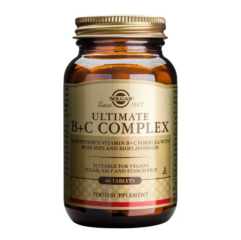 Solgar Ultimate B+C Complex Βιταμίνη για Ενέργεια & Ανοσοποιητικό 90tabs