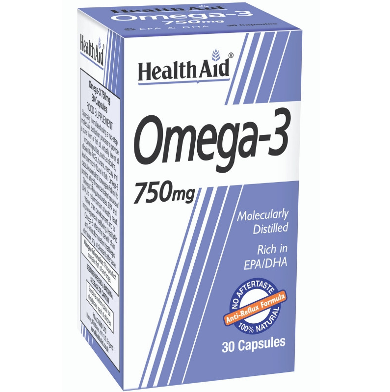 Health Aid Omega 3 Ιχθυέλαιο 750mg 30 κάψουλες