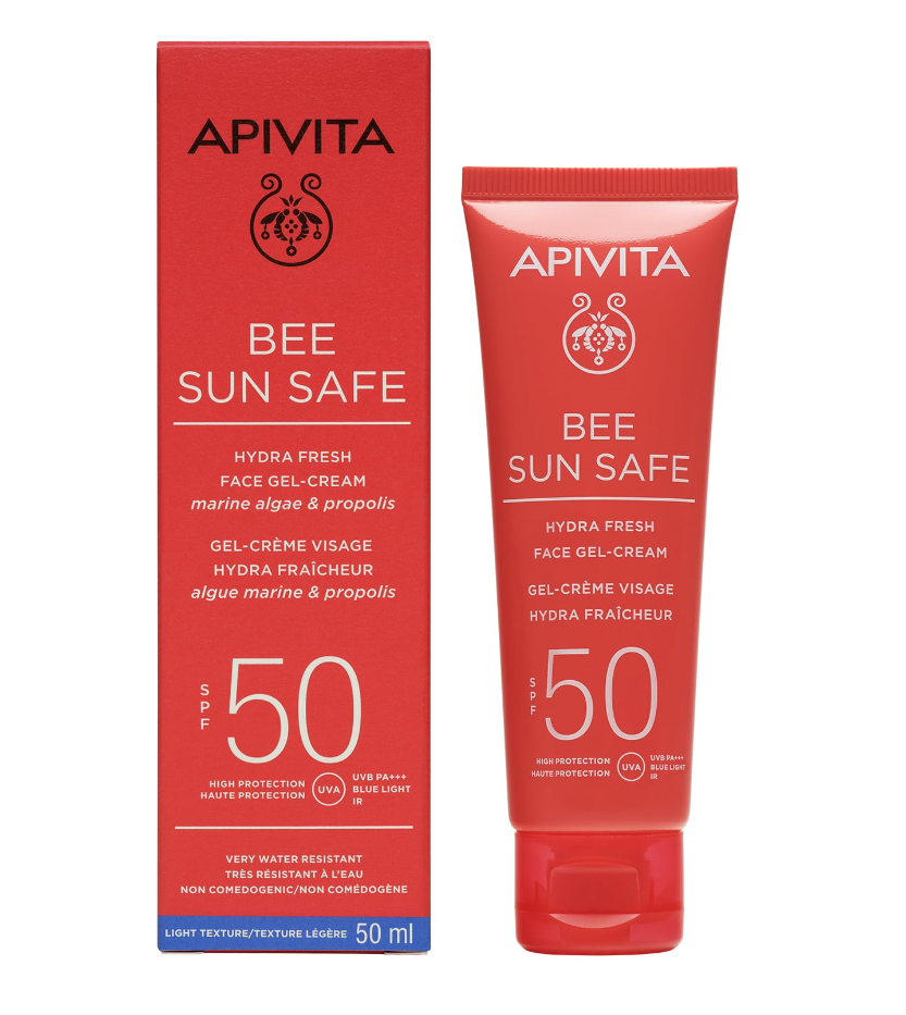 Apivita Bee Sun Safe Hydra Αδιάβροχο Αντηλιακό Gel Προσώπου SPF50 50ml