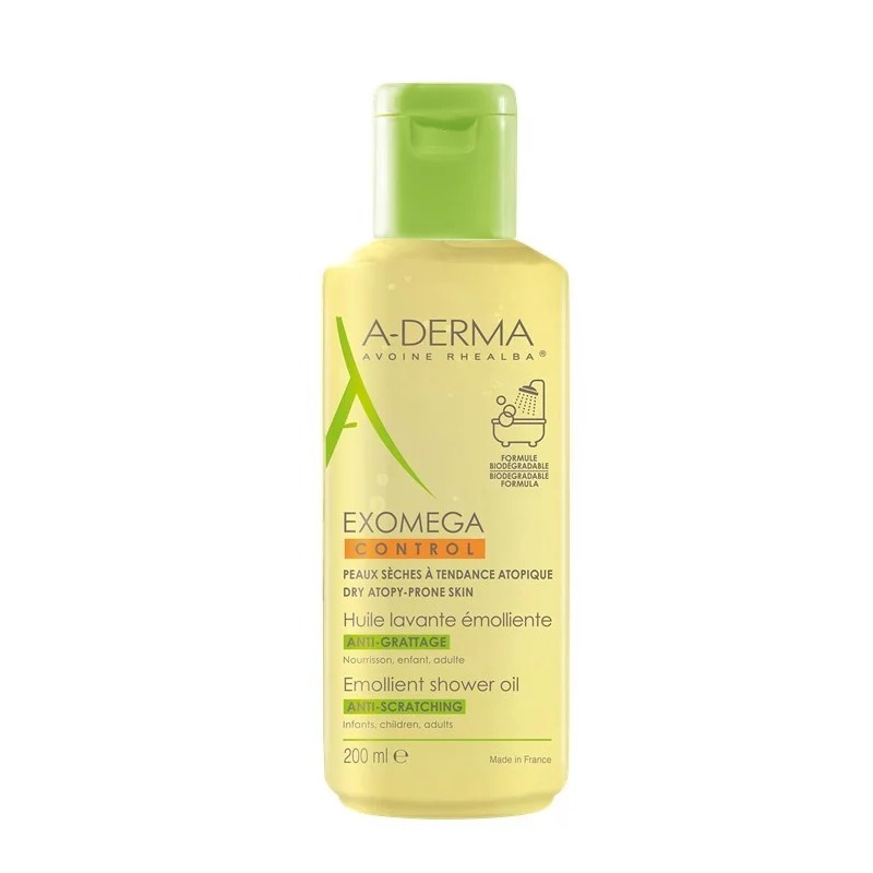 Aderma Exomega Control Emollient Shower Oil Anti Scratching 200ml