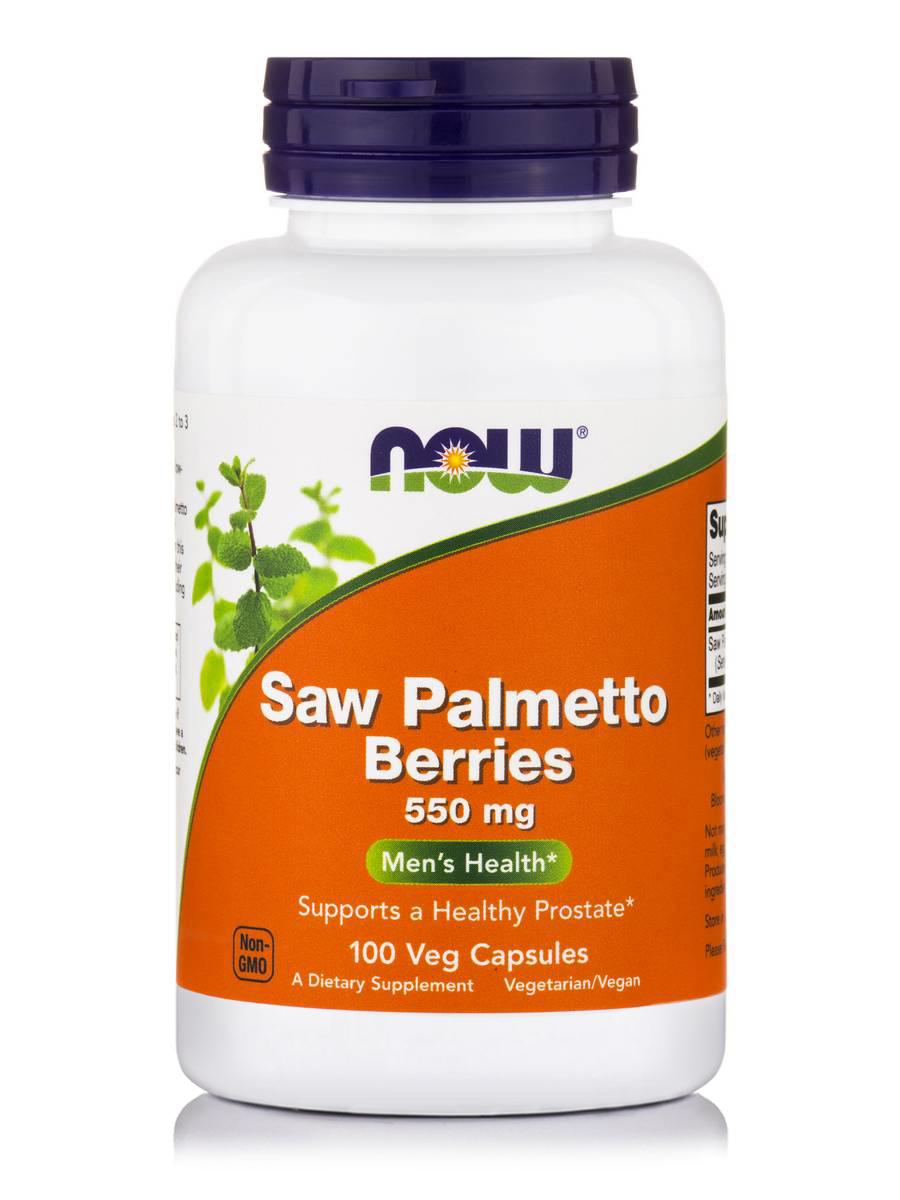 Now Foods Saw Palmetto 550mg Συμπλήρωμα για την Υγεία του Προστάτη 100 φυτικές κάψουλες