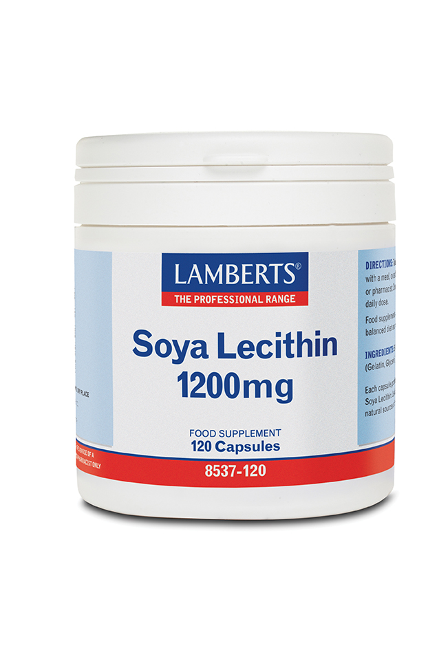 Lamberts Soya Lecithin Συμπλήρωμα Διατροφής με Λεκιθίνη 1200mg 120 κάψουλες