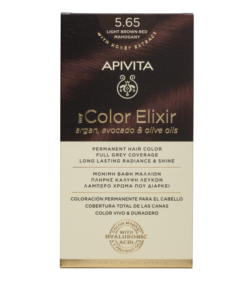 Apivita My Color Elixir 5.65 Καστανό Ανοιχτό Κόκκινο Μαονί 125ml