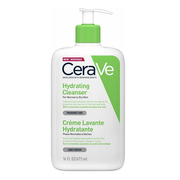 CeraVe Κρέμα Καθαρισμού Hydrating Normal To Dry Skin για Ξηρές Επιδερμίδες 473ml