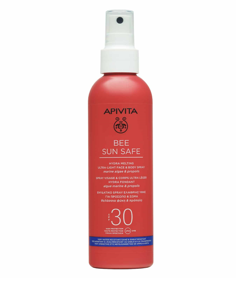 Apivita Bee Sun Safe Hydra Melting Ultra Light Αδιάβροχη Αντηλιακή Λοσιόν Προσώπου και Σώματος SPF30 σε Spray 200ml