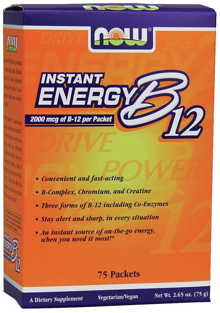 NOW INSTANT ENERGY B-12  75 PACKETS  