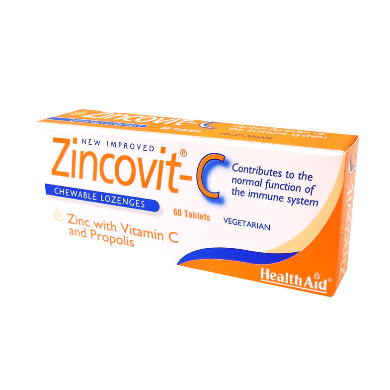 Health Aid Zincovit-C Συμπλήρωμα για την Ενίσχυση του Ανοσοποιητικού 60 ταμπλέτες