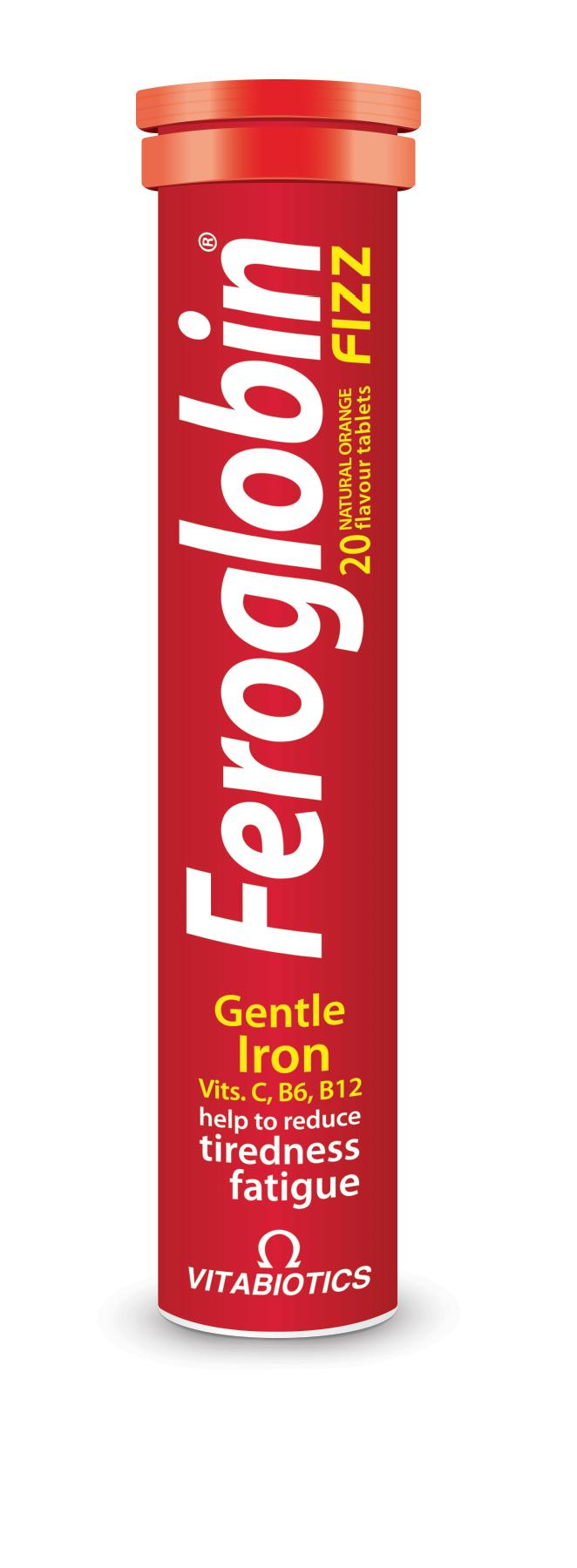 Vitabiotics Feroglobin Fizz Πορτοκάλι Σίδηρος & Βιταμίνες 20 αναβράζοντα δισκία