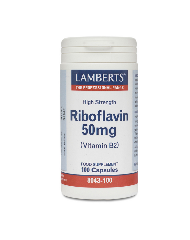 Lamberts Riboflavin Βιταμίνη 50mg 100 κάψουλες