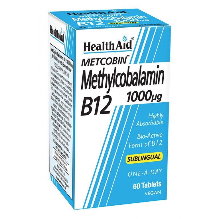 Health Aid Methylcobalamin Metcobin B12 Βιταμίνη 1000mcg 60 ταμπλέτες