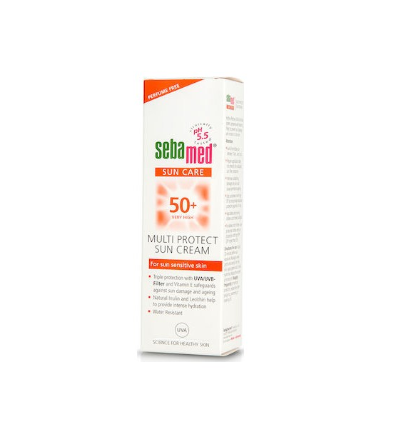 Sebamed Multi Protect Sun Cream Αντηλιακή Κρέμα Προσώπου και Σώματος SPF50 75ml