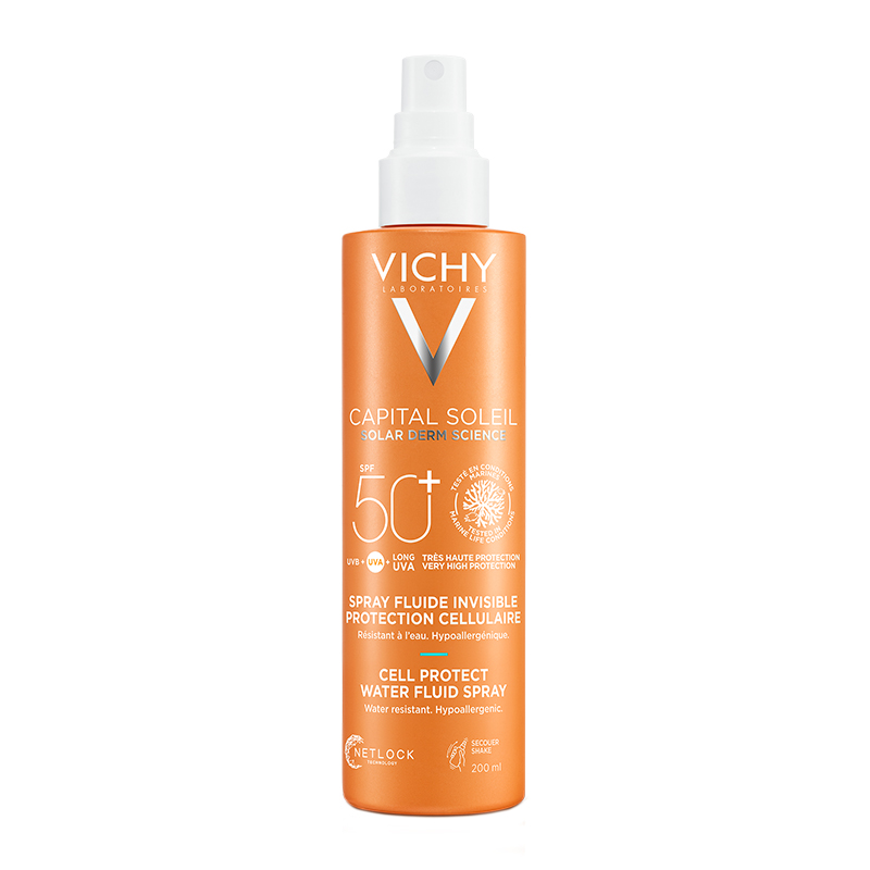 VICHY Capital Soleil Cell Protect Water Fluid Spray Αντηλιακή Κρέμα για το Σώμα SPF30 200ml