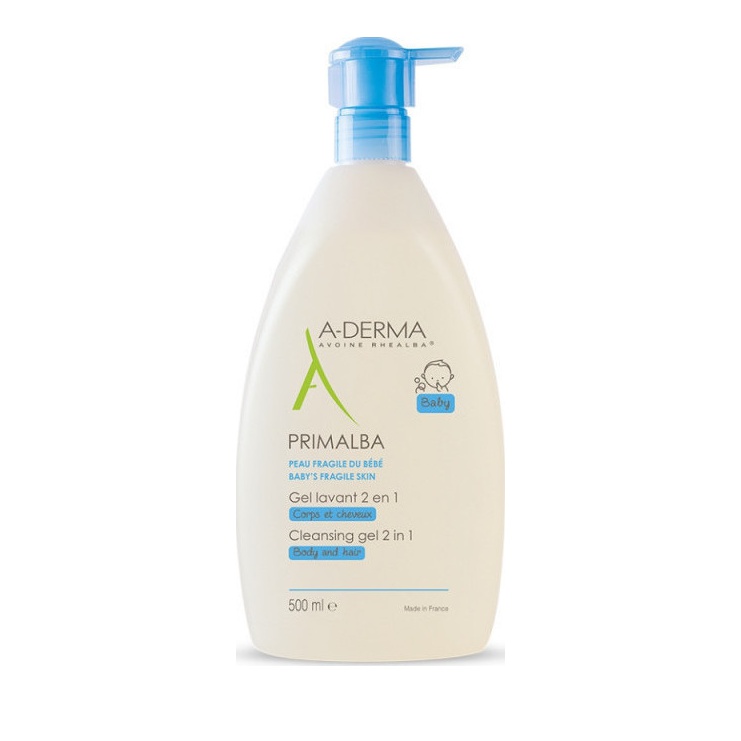 A-Derma Primalba Cleansing Gel 2 In 1 500ml με Αντλία