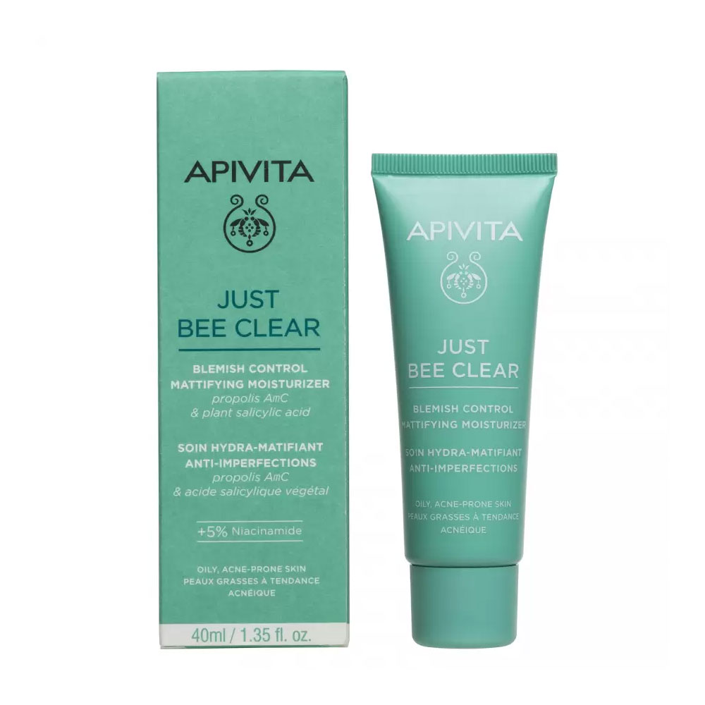 Apivita Just Bee Clear Blemish Control Ενυδατική Κρέμα Προσώπου Ημέρας 40ml