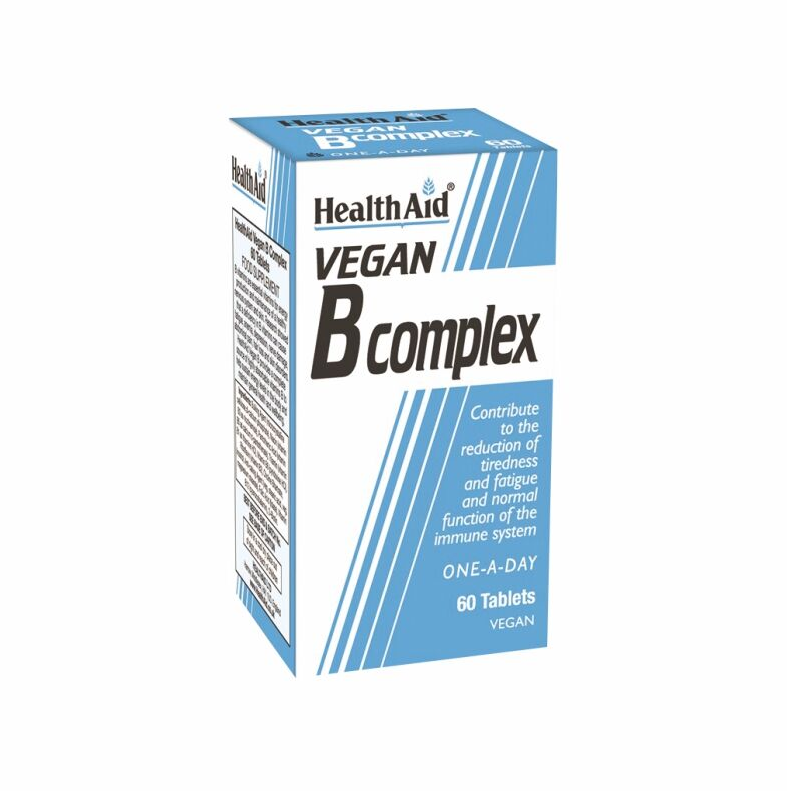 Health Aid Vegan B-Complex Βιταμίνη για Ενέργεια, τα Μαλλιά & τo Δέρμα 60 ταμπλέτες