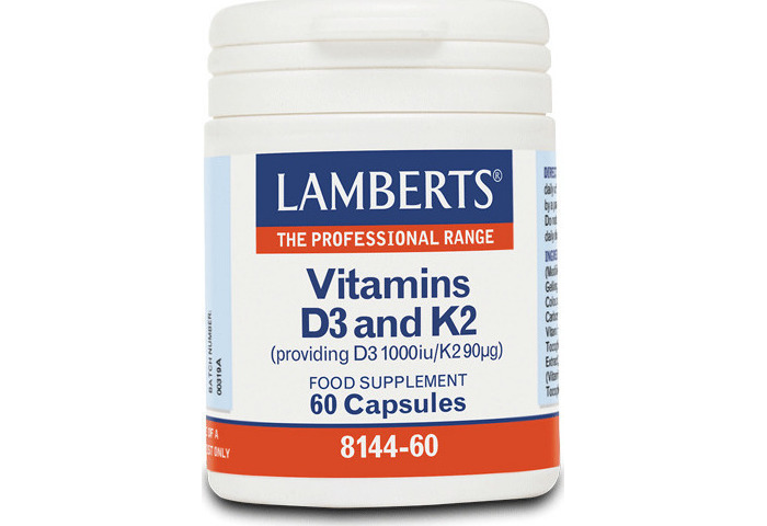 Lamberts Vitamin D3 1000iu & K2 90µg Βιταμίνη για Ανοσοποιητικό 1000iu 60 κάψουλες