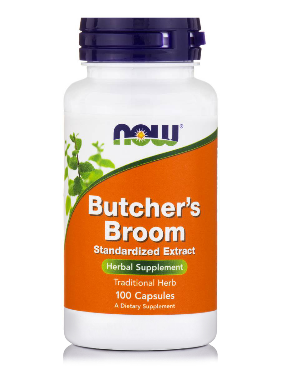 NOW BUTCHERS BROOM 500 MG 100 CAPS  