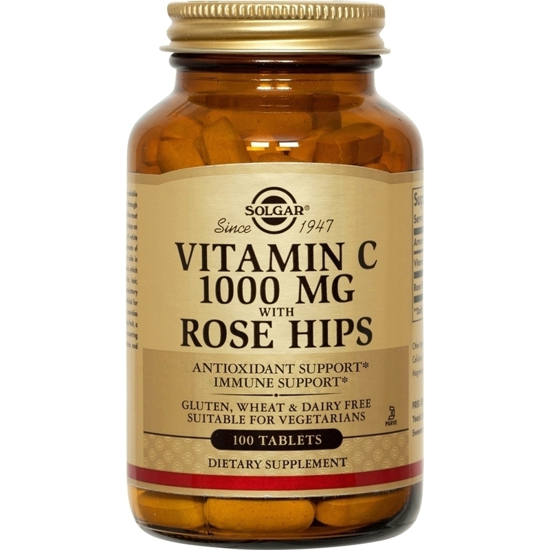 Solgar Vitamin C with Rose Hips 1000mg Ενέργεια & Ανοσοποιητικό 100tabs