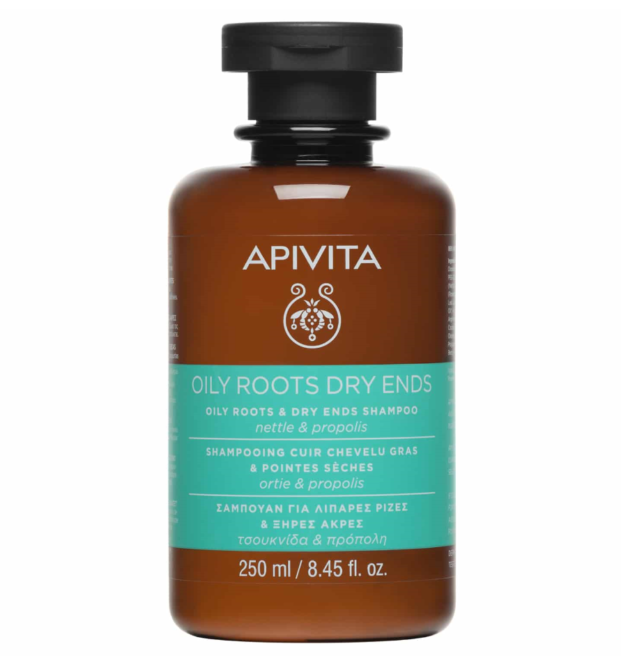 Apivita Oily Roots Dry Ends Σαμπουάν για Βαθύ Καθαρισμό για Λιπαρά Μαλλιά 250ml