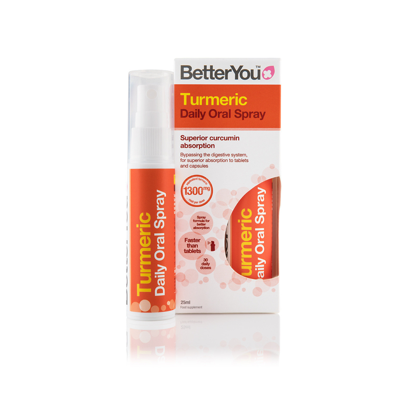 BetterYou Turmeric Daily Oral Spray 1300mg 25ml