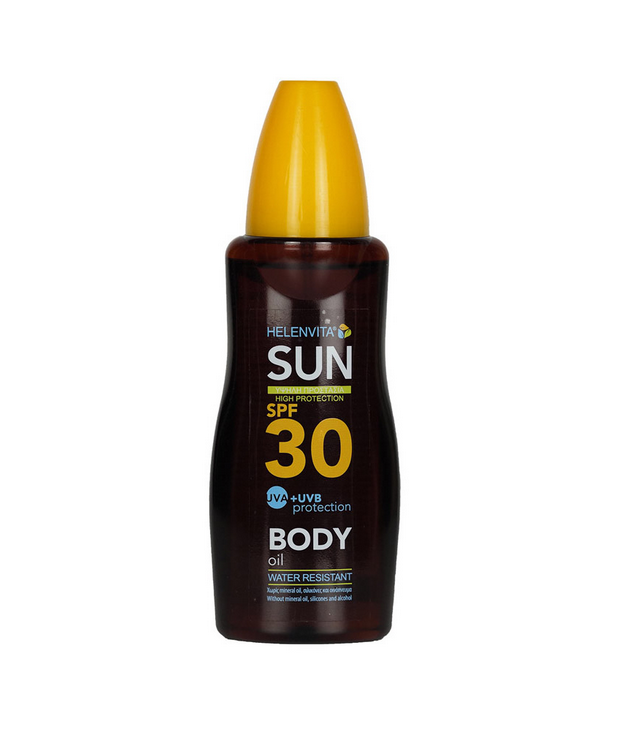 Helenvita Sun Αδιάβροχο Αντηλιακό Λάδι για το Σώμα SPF30 σε Spray 200ml